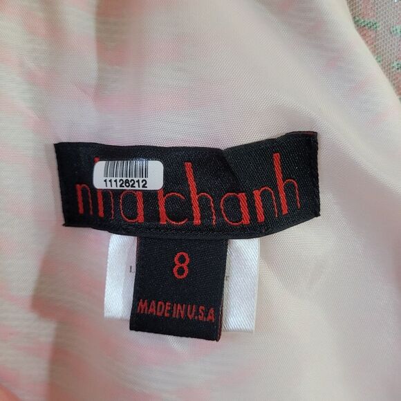 Blush Pink & Silver Metallic One Shoulder Dress w Cascading Ruffle Prom Dress - Picture 12 of 13